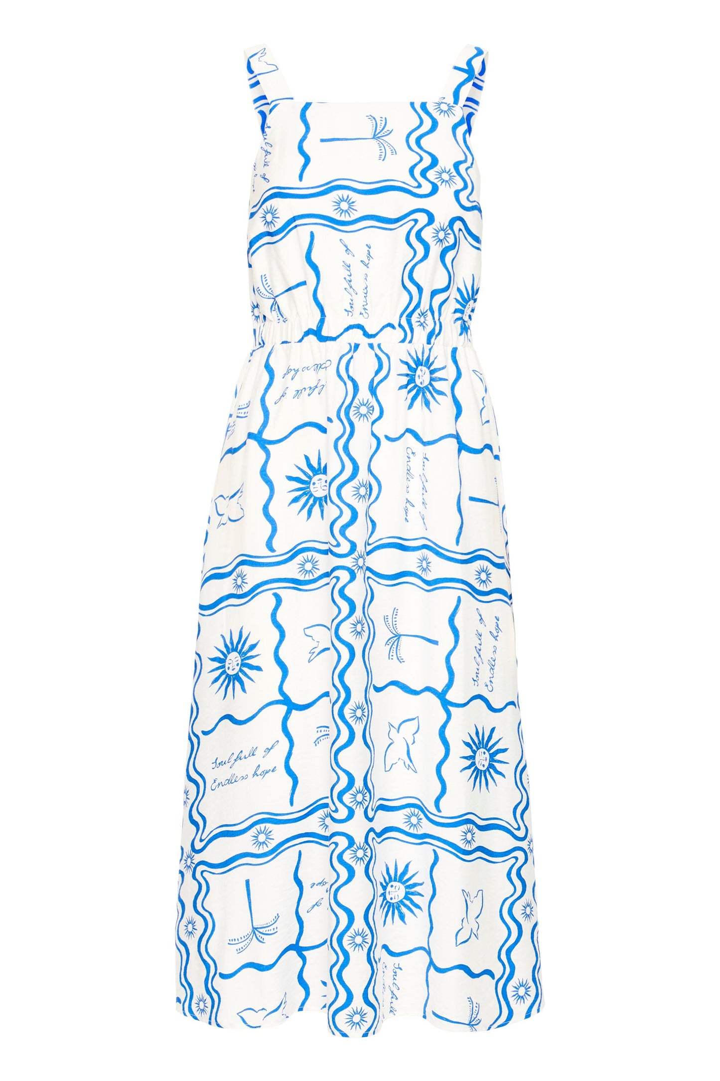 Ihfirisa Dress - Blue Tile Print