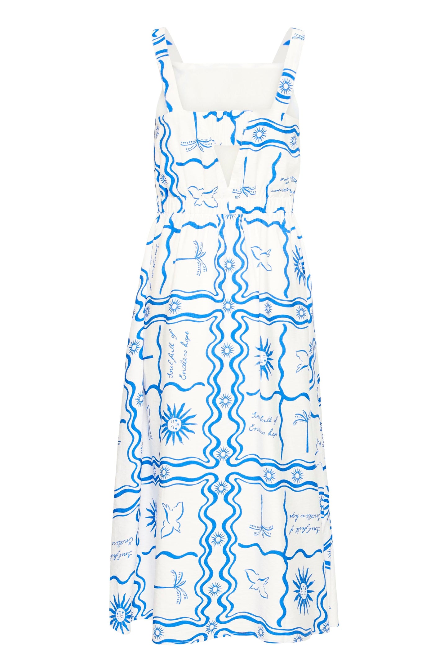 Ihfirisa Dress - Blue Tile Print