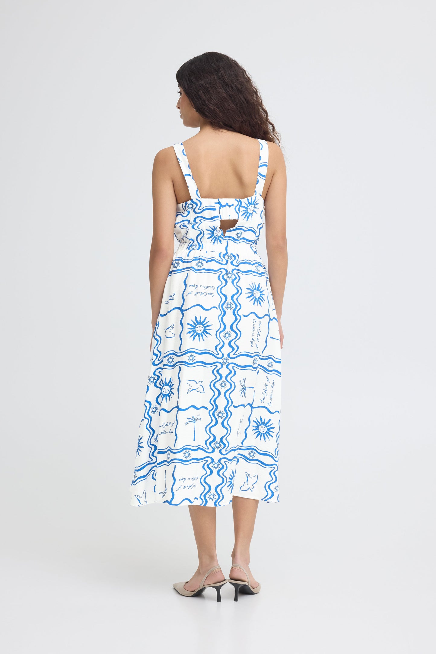 Ihfirisa Dress - Blue Tile Print