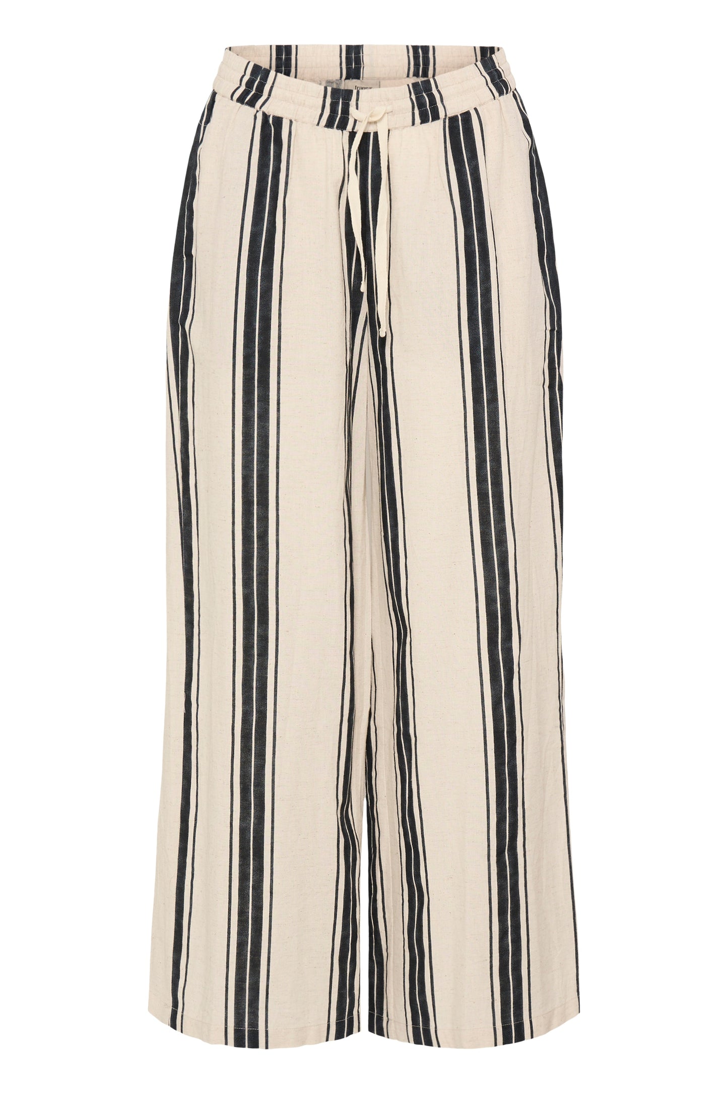 Frmaddie Trousers - Cream Black Wide Stripe