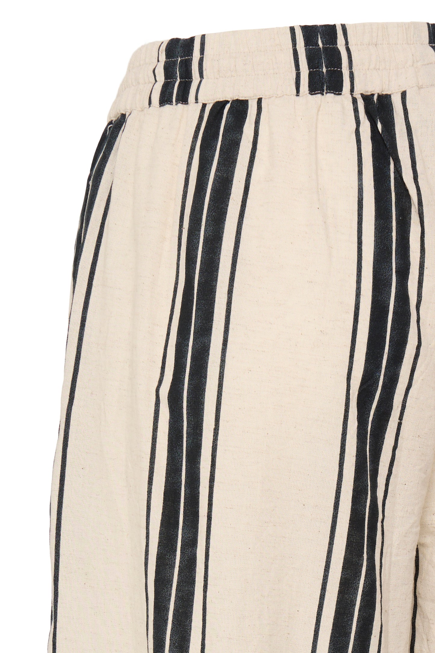 Frmaddie Trousers - Cream Black Wide Stripe