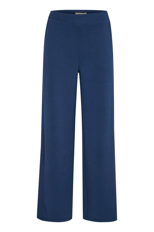 Fraurora Pants - Navy Wide Trouser