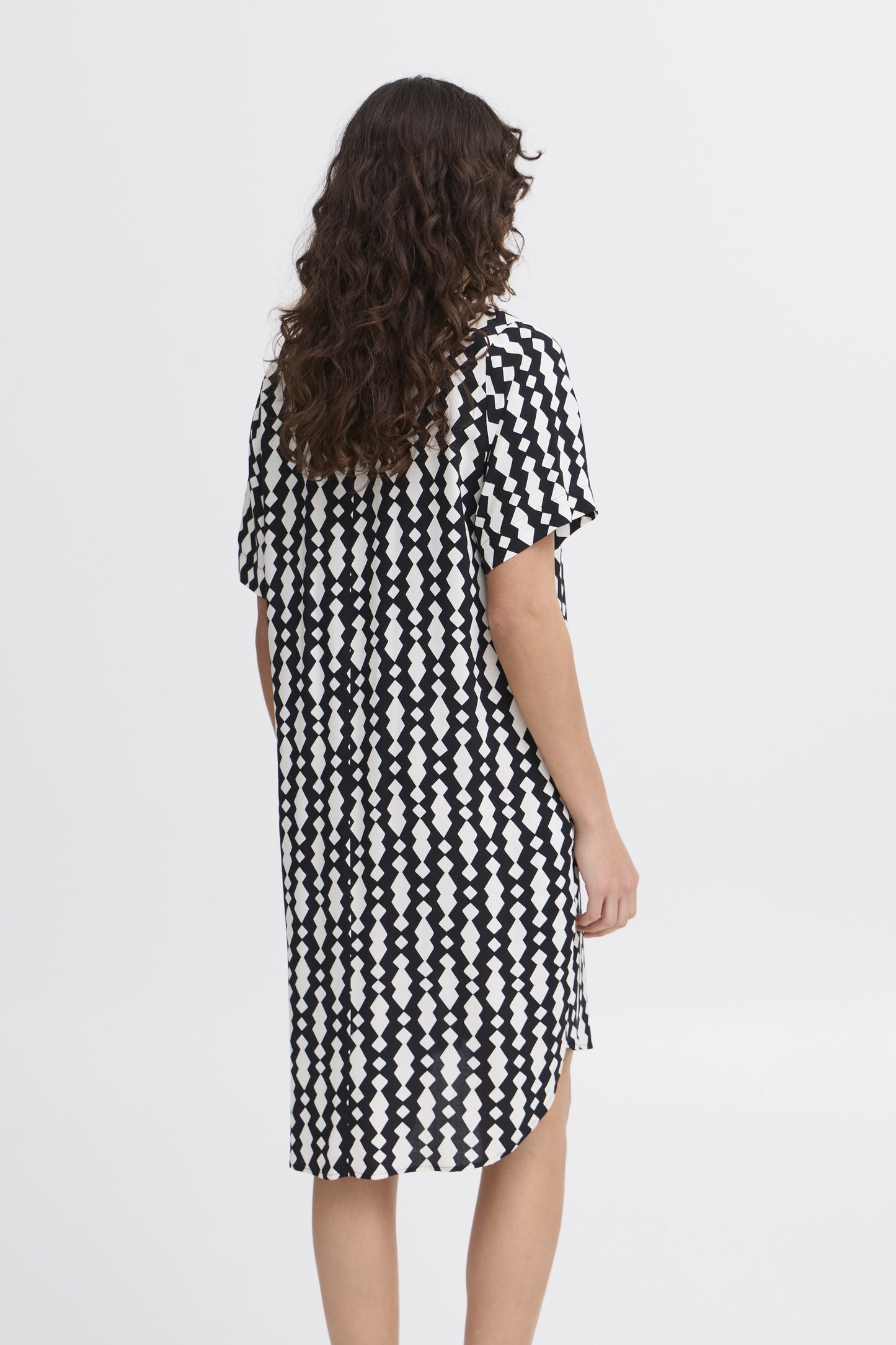 Frheat Black White Tunic Top Dress