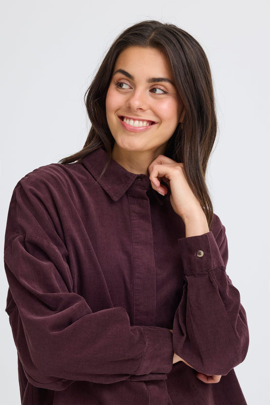 Frcory Cord Shirt - Fudge Burgundy