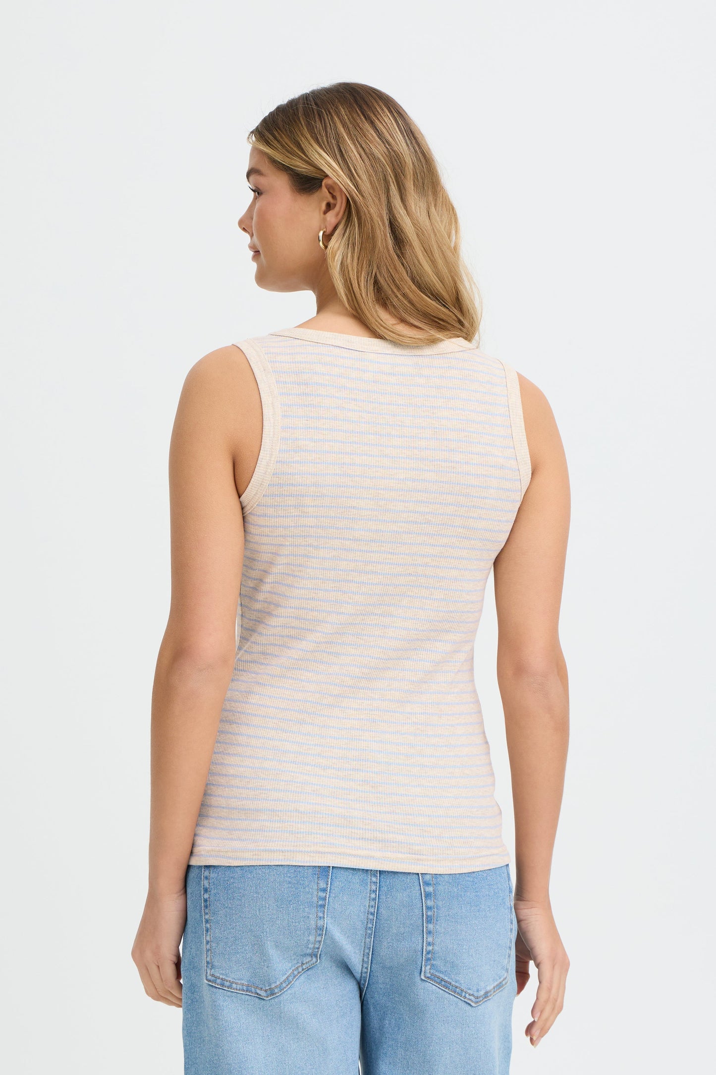 Frhozana Vest Top - Hydrangea Blue Stripe