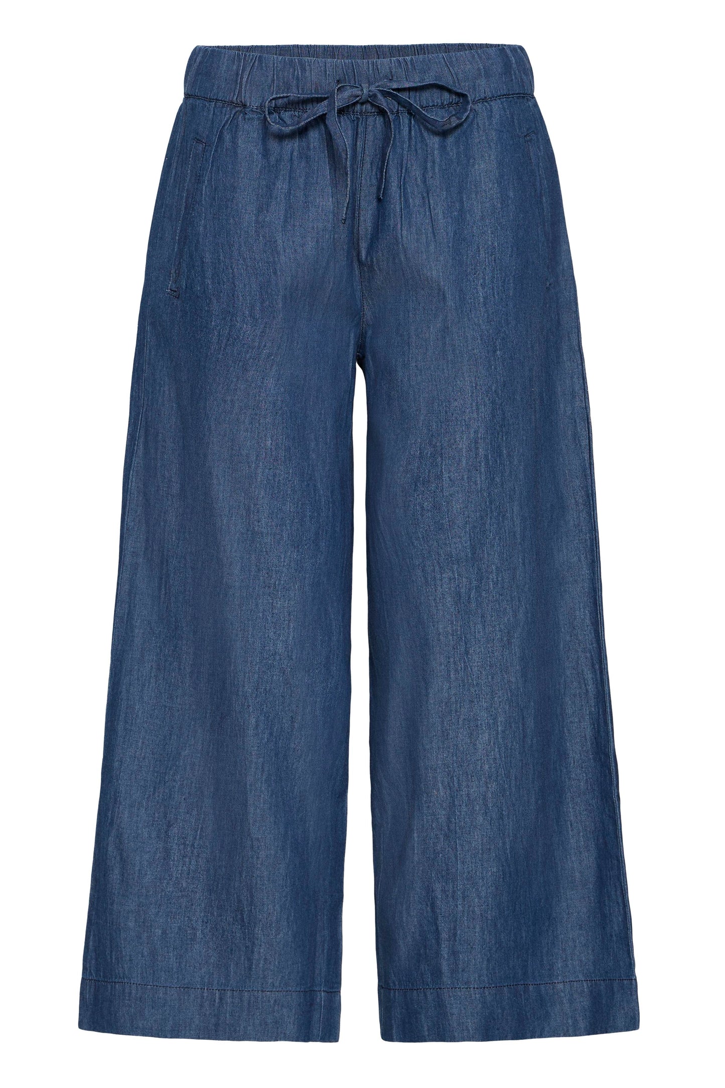 Frlarissa Trousers - Mid Blue Denim Wide Leg Trousers