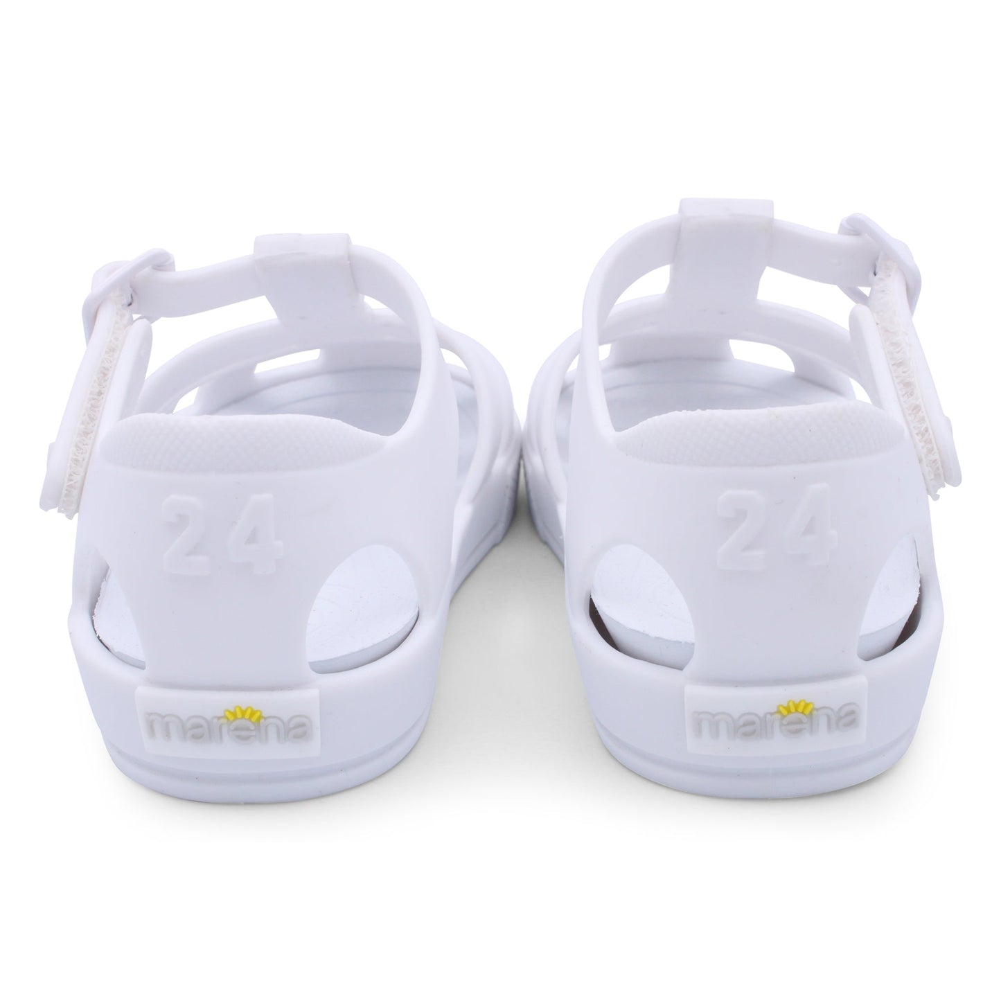 'Monaco' Unisex Matt White Jelly Sandals
