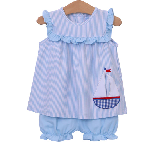 Sailboat Bloomer Set by Trotter Street Kids