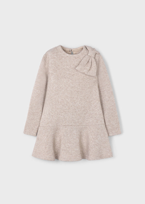 Champagne Knit Dress for Girls by Mayoral