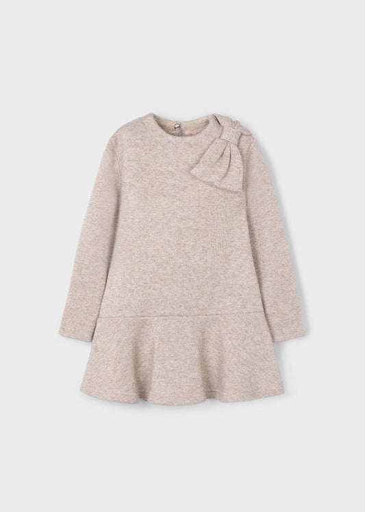 Champagne Knit Dress for Girls by Mayoral