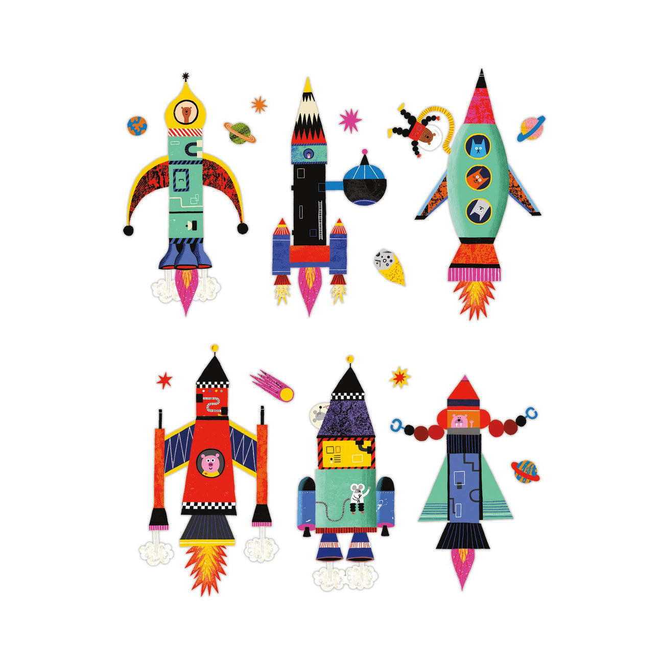 Rocket Ships Magnetic Build It