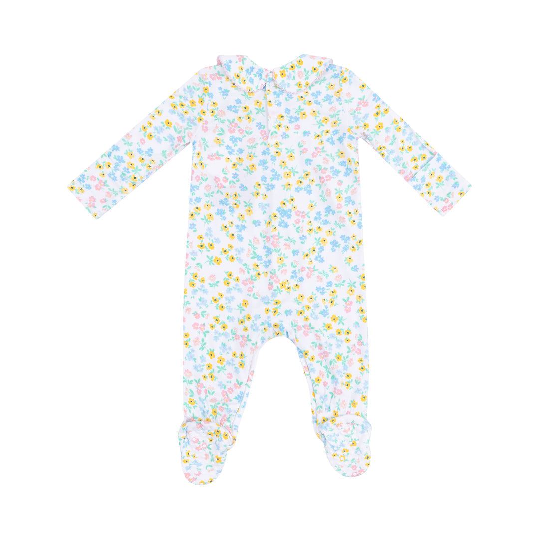 Caroline’s Calico Smocked Peter Pan Footie by Angel Dear