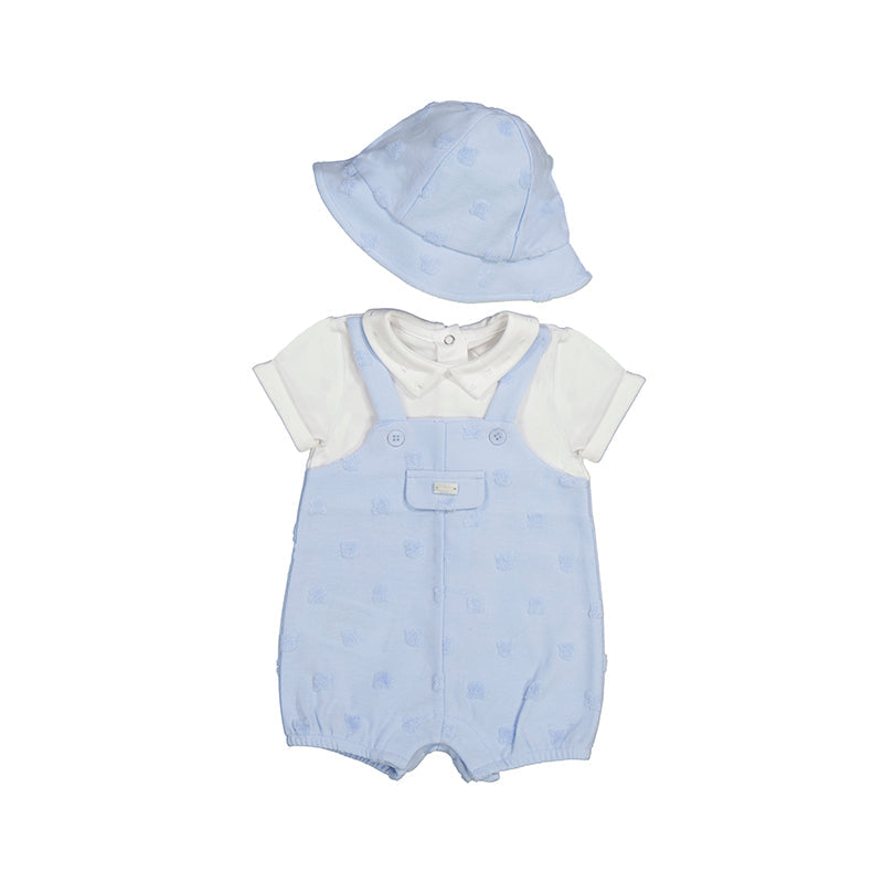 Baby Blue Overall with Hat by Mayoral