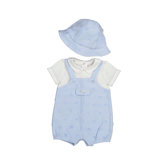 Baby Blue Overall with Hat by Mayoral