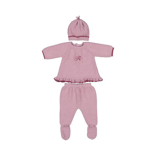 Knit Mauve Pink 3 piece set by Mayoral