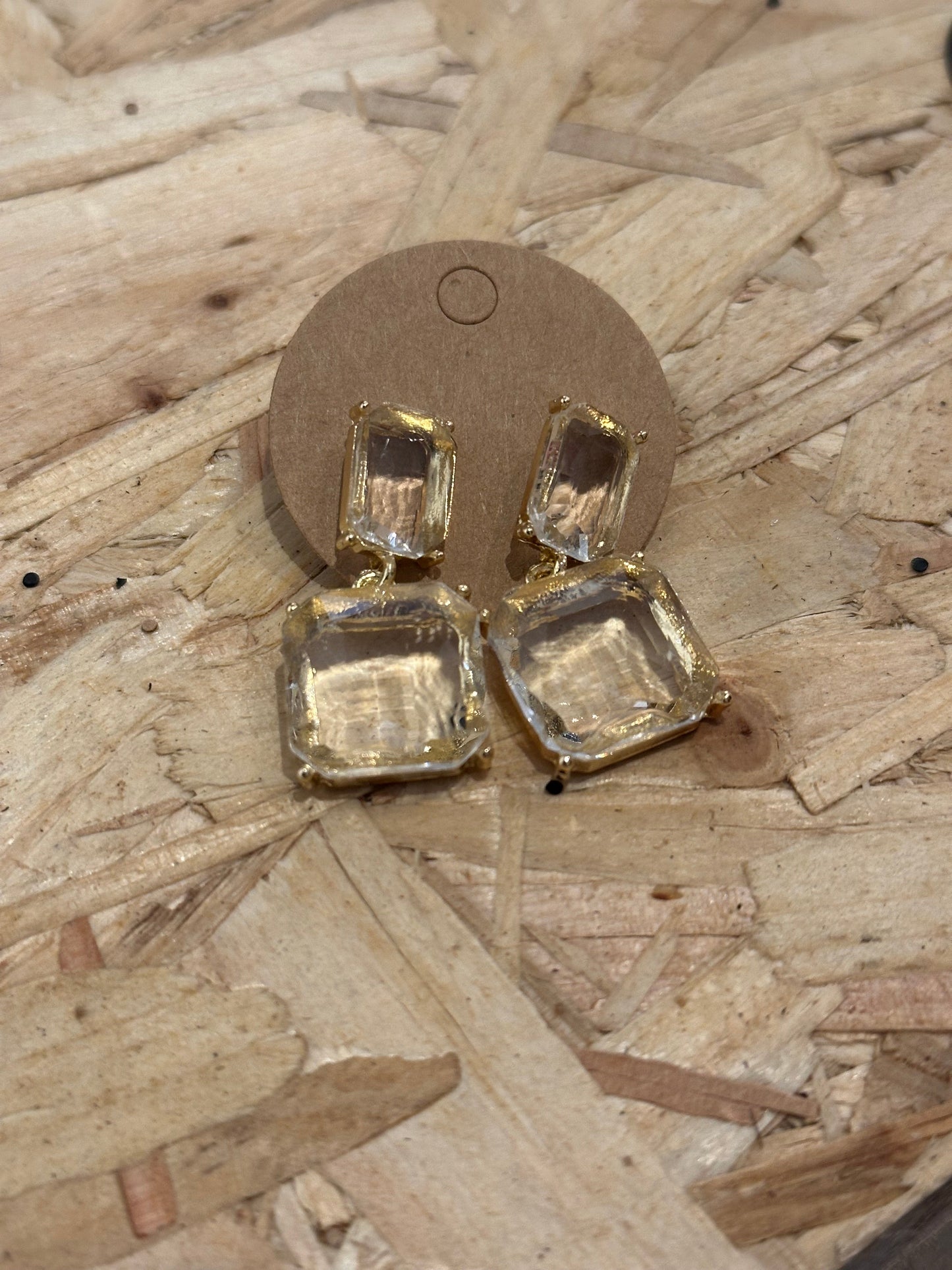 Clear Drop Earrings