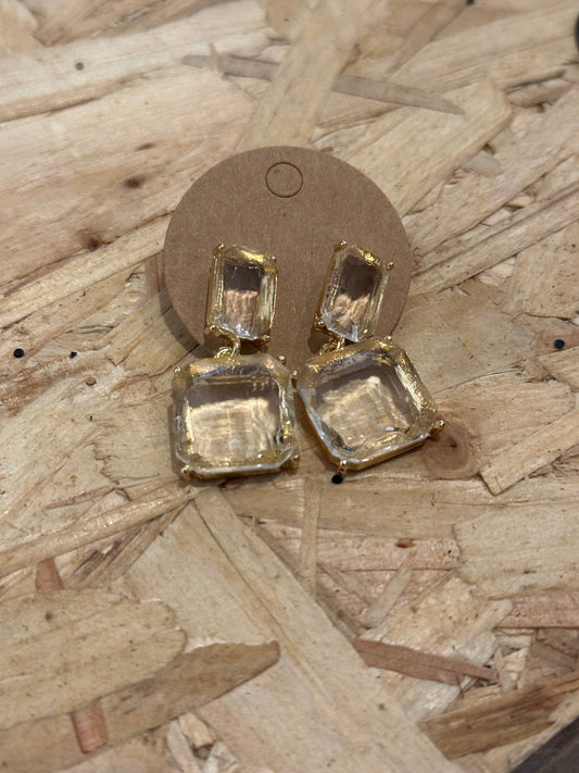 Clear Drop Earrings