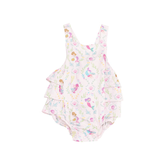 Mermaids Ruffle Sunsuit by Angel Dear