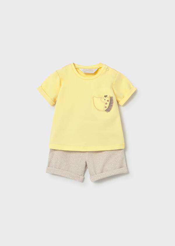 Yellow Giraffe Short Set by Mayoral