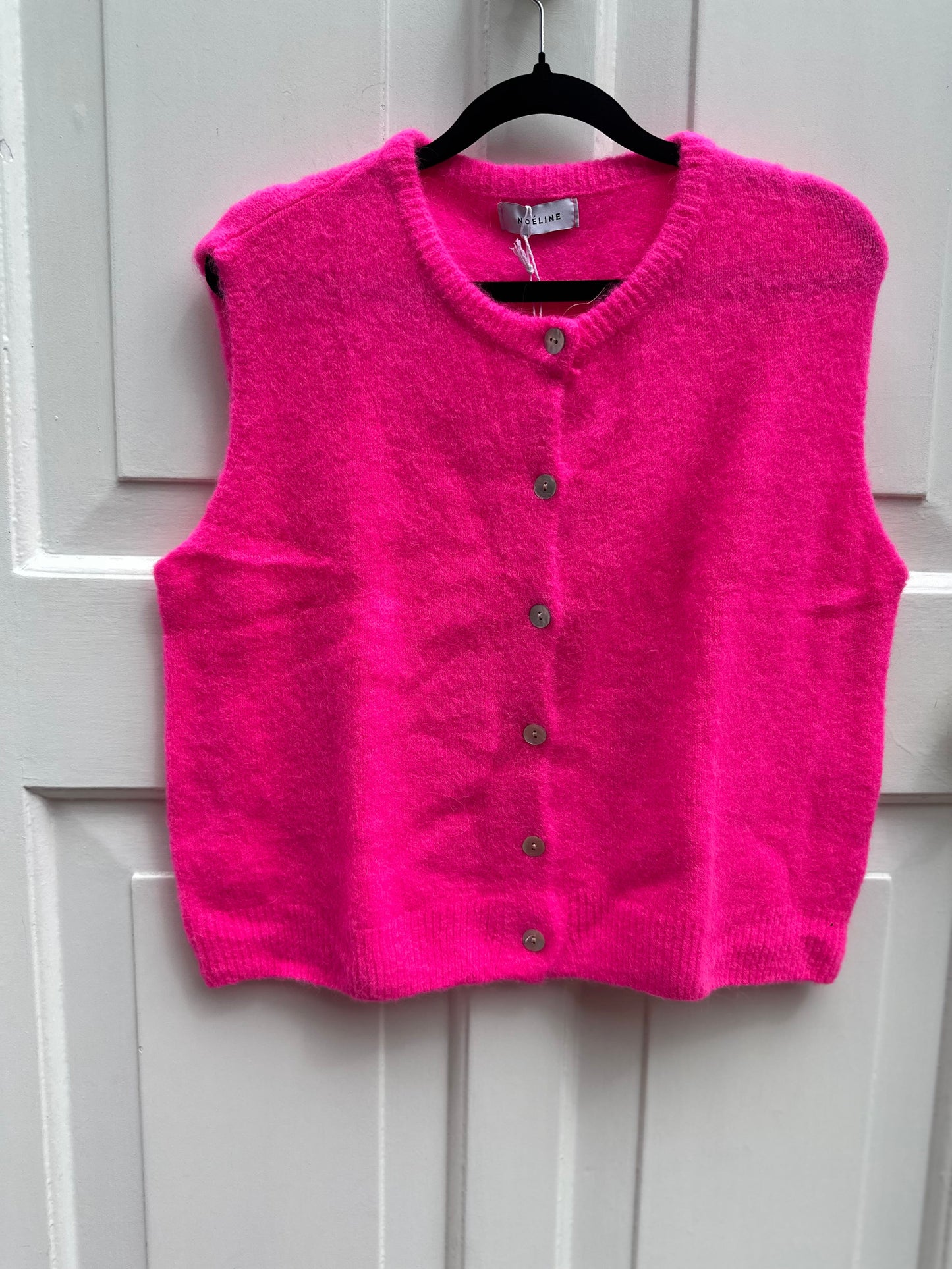 Mohair Sleeveless Cardigan