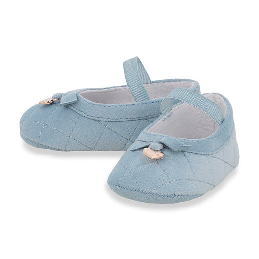 Light Blue MaryJane crib shoes by Mayoral