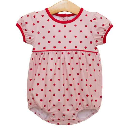 Apple Print Bubble Pink by Trotter Street Kids