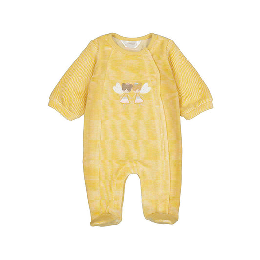 Yellow Velour Fairy Footie by Mayoral