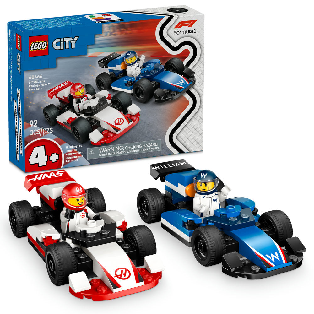 LEGO F1 Williams Racing & Haas F1 Race Cars 60464 | City
