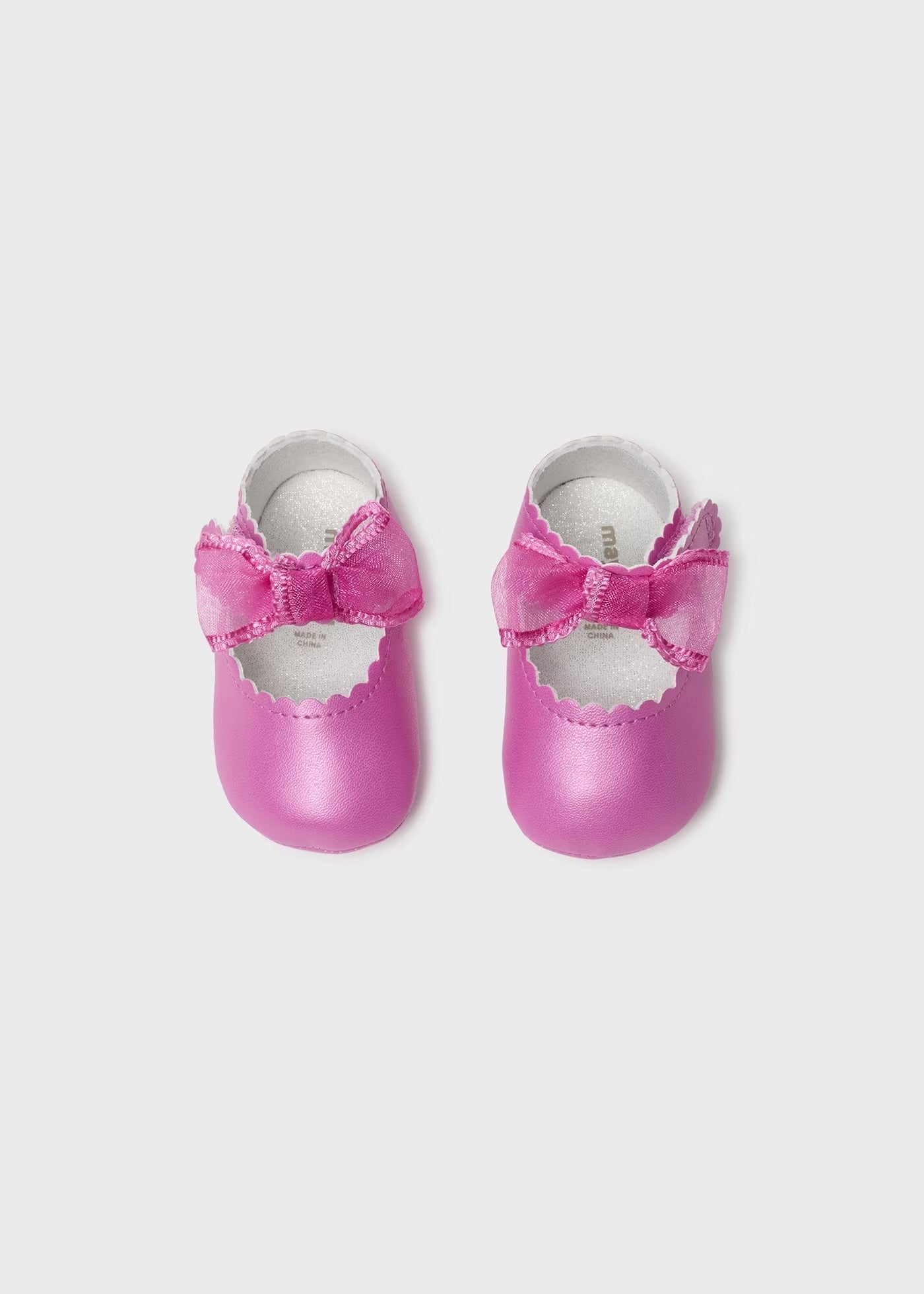 Grenadine Bow Mary Jane Crib Shoes by Mayoral