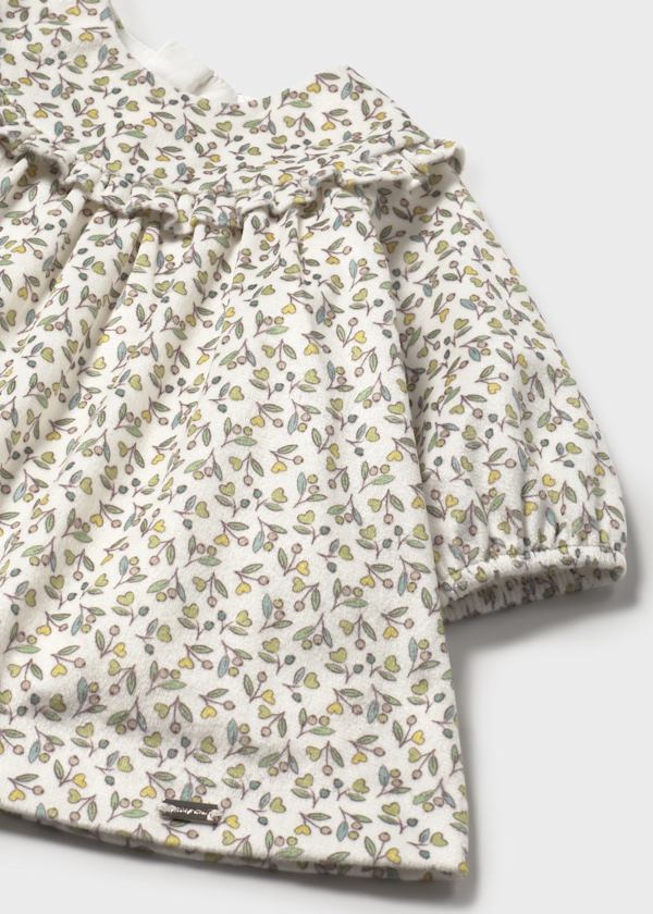 Printed Floral Velvet Dress by Mayoral