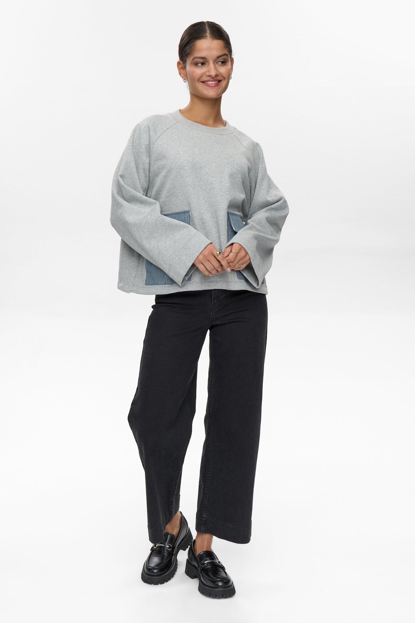 NUZHELLY SWEATER - Medium Grey