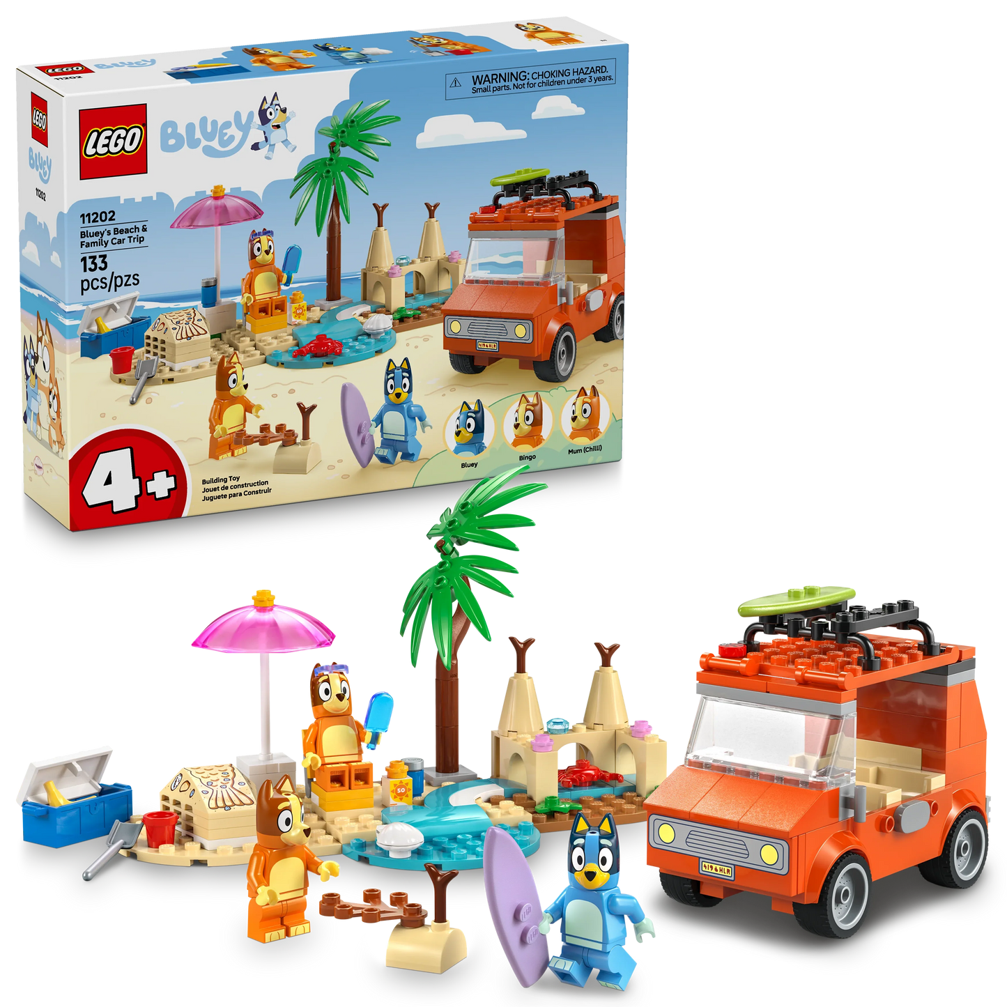 LEGO Bluey’s Beach & Family Car Trip 11202