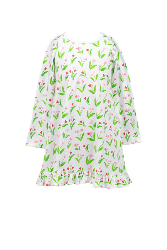Heart Blooms Long Sleeve Playdress by the Proper Peony