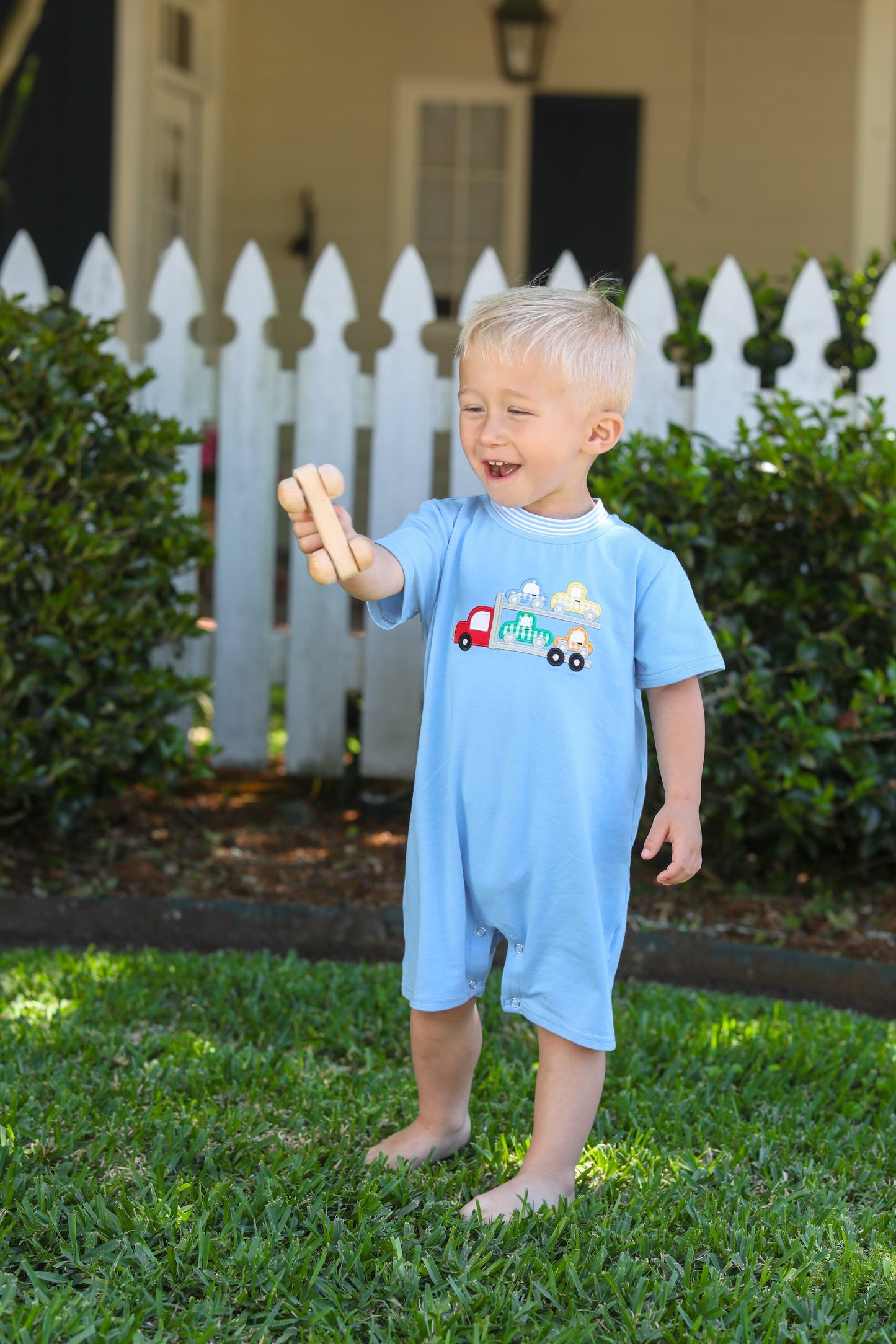 Car Hauler Romper by Trotter Street Kids