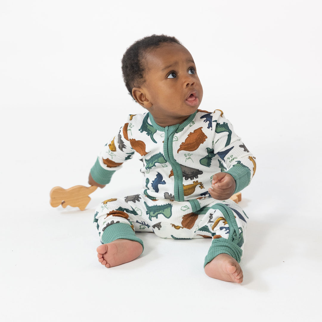 Dino Rocks 2 Way Zipper Romper by Angel Dear