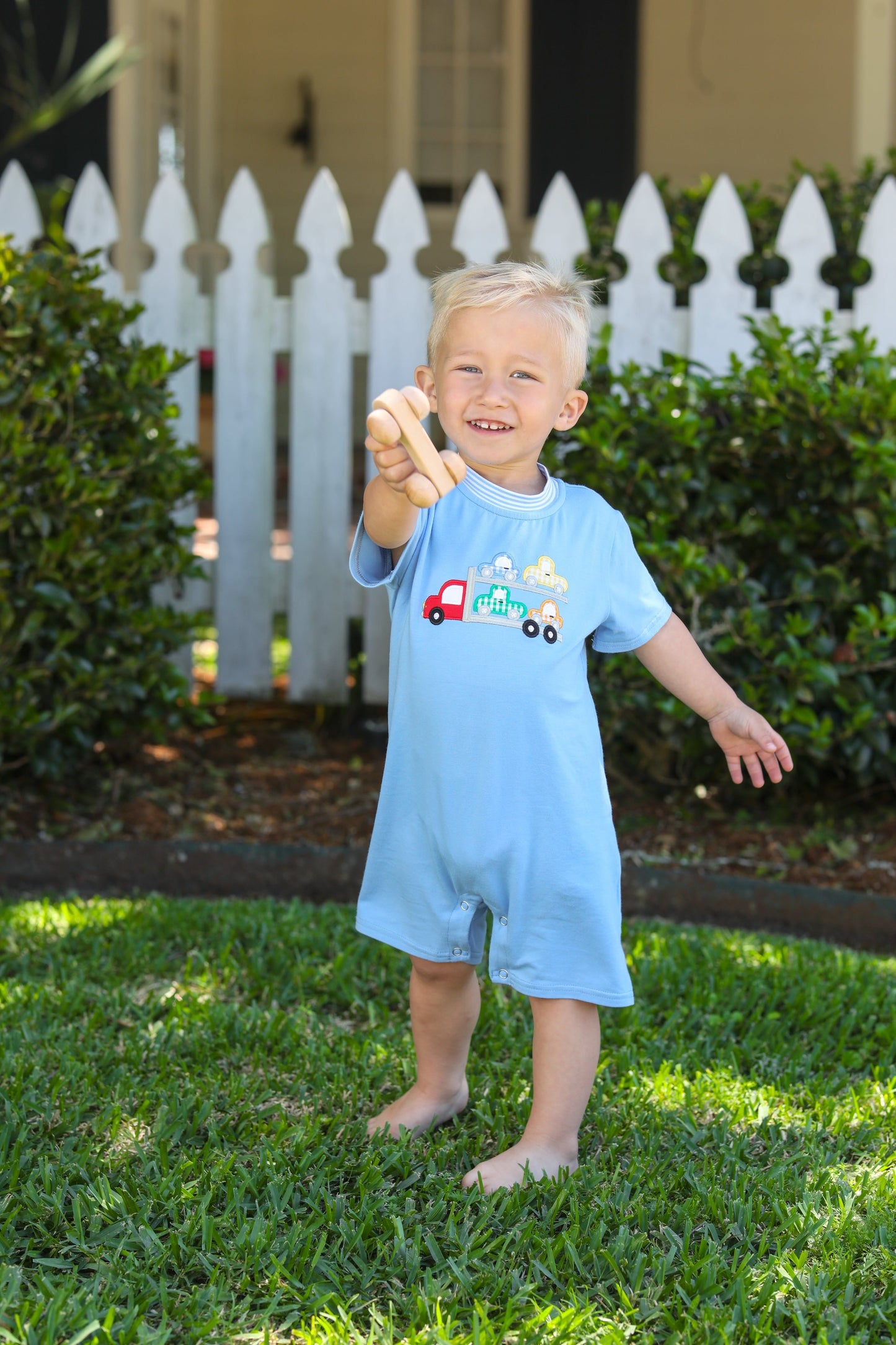 Car Hauler Romper by Trotter Street Kids