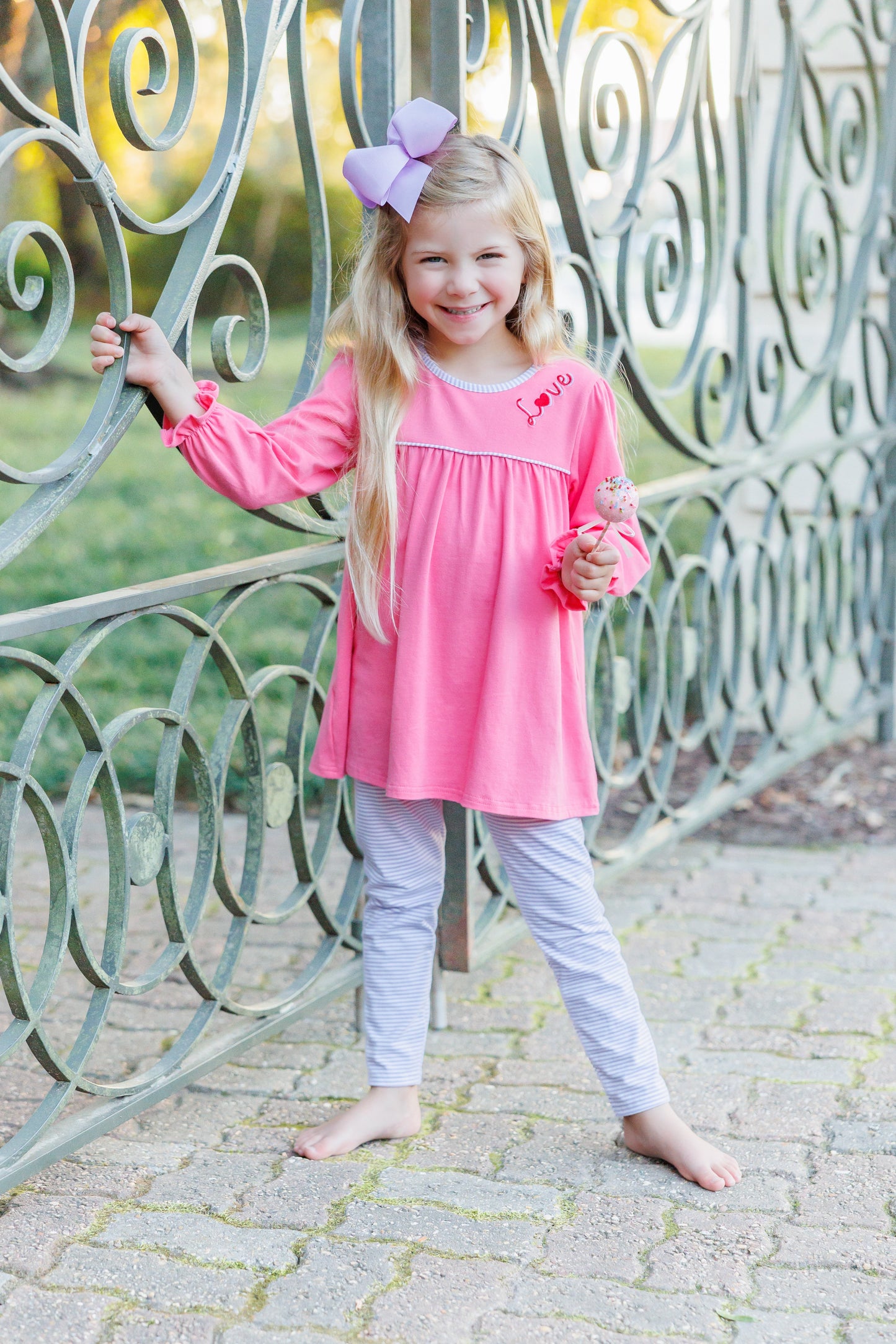 Love Embroidery Pants Set by Jellybean