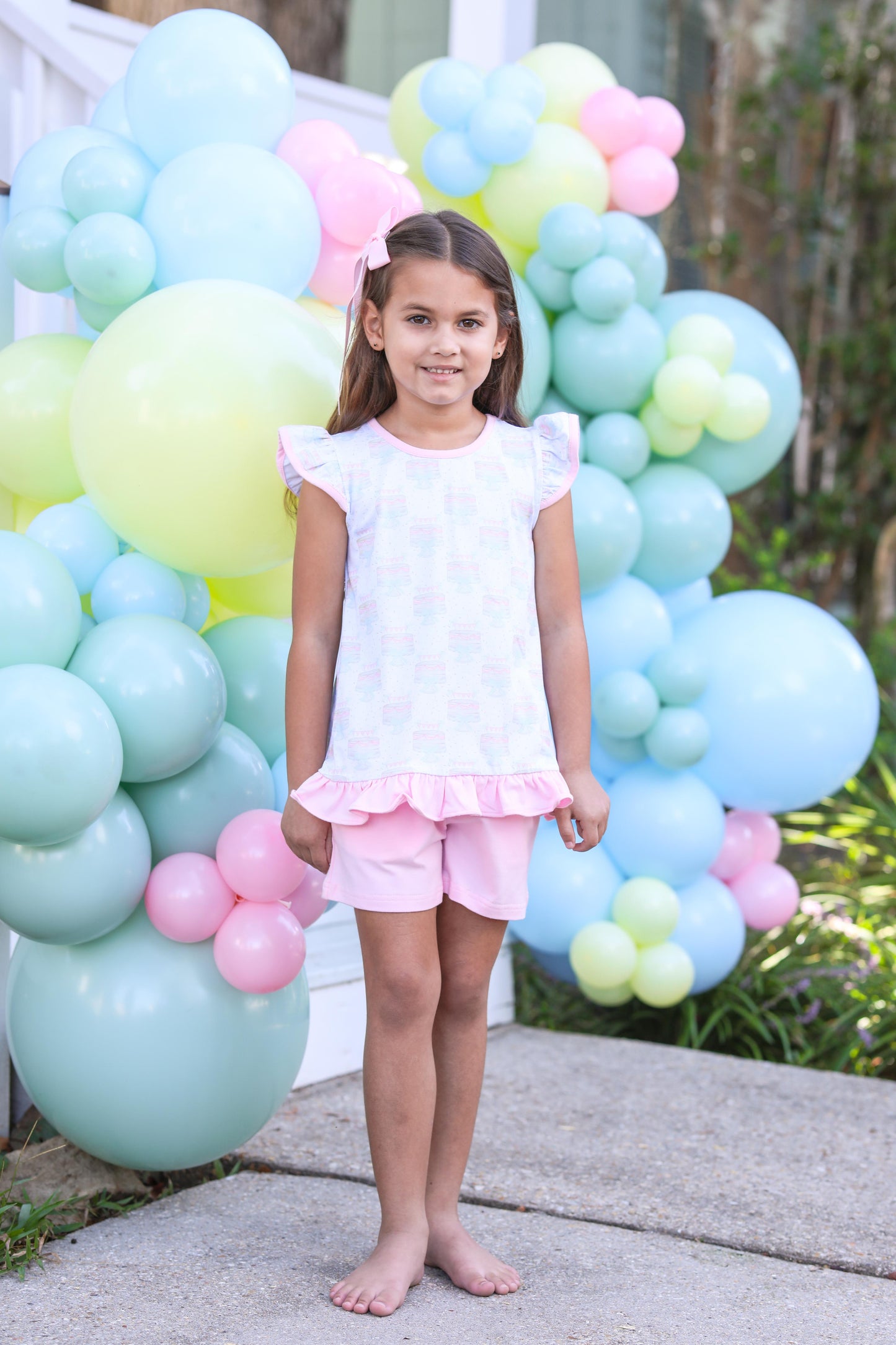 Birthday Celebration Flutter Short Set by Trotter Street Kids