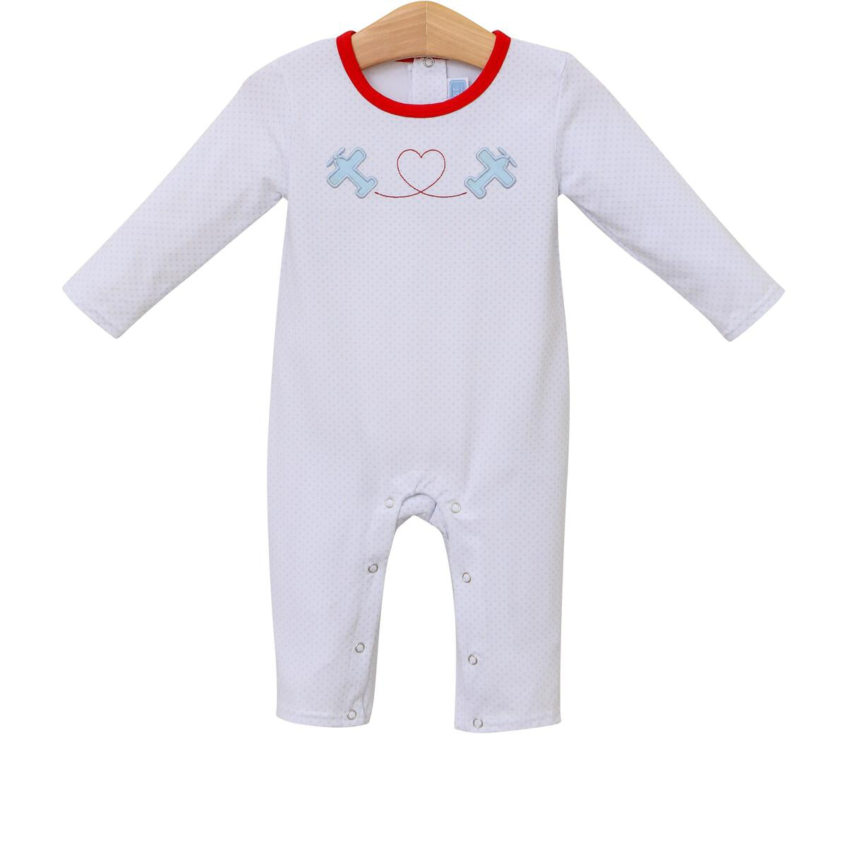 Airplane Embroidery Romper by Trotter Street Kids