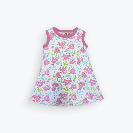 Girls Lily Ocean Print Sleeveless Dress – Luigi Toddler & Kids Summer Dress