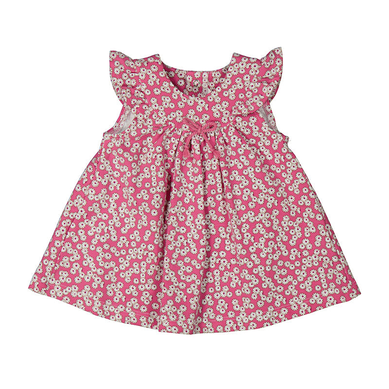 Pink Printed Floral Dress by Mayoral