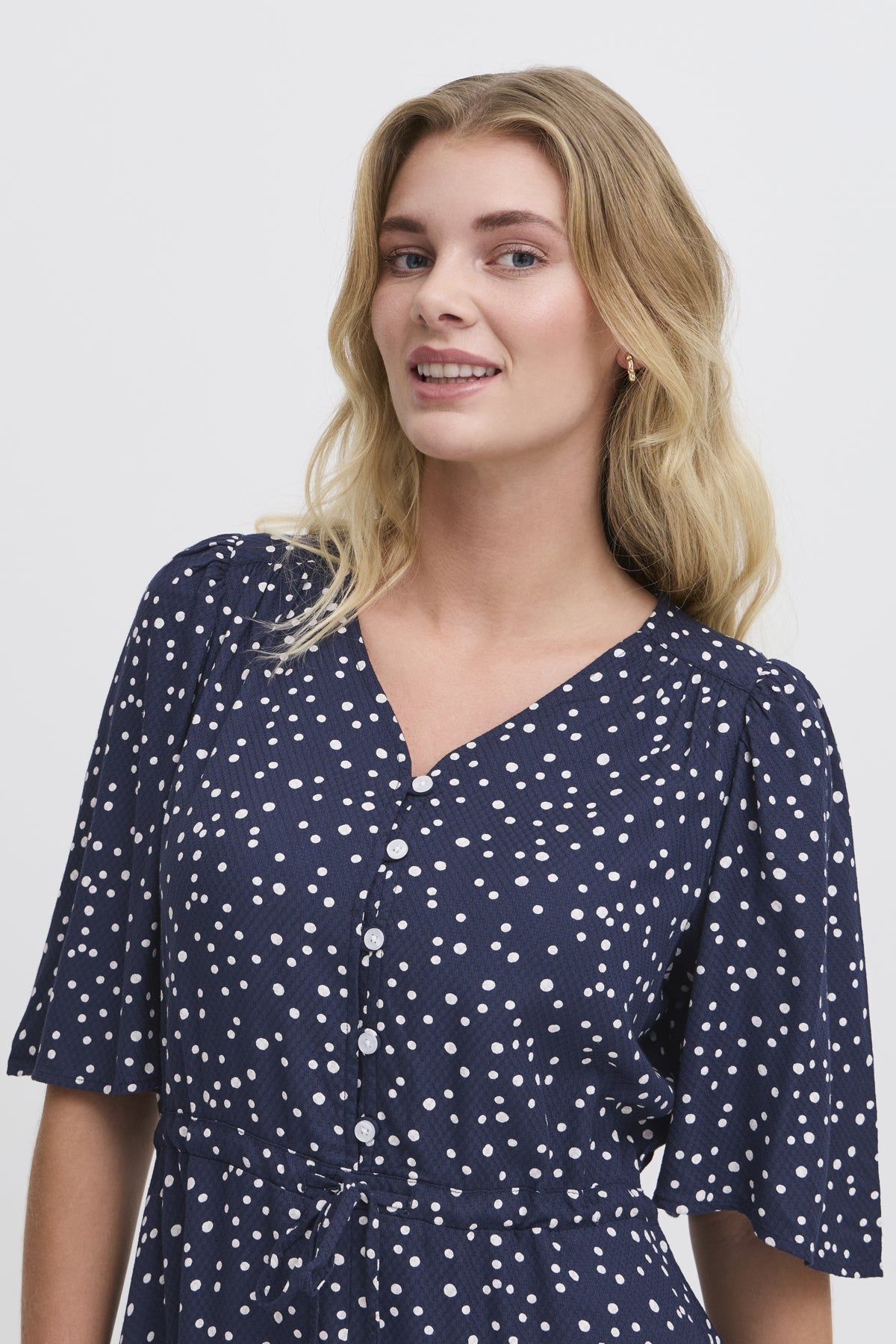 Frkamma Navy Spotty Dress