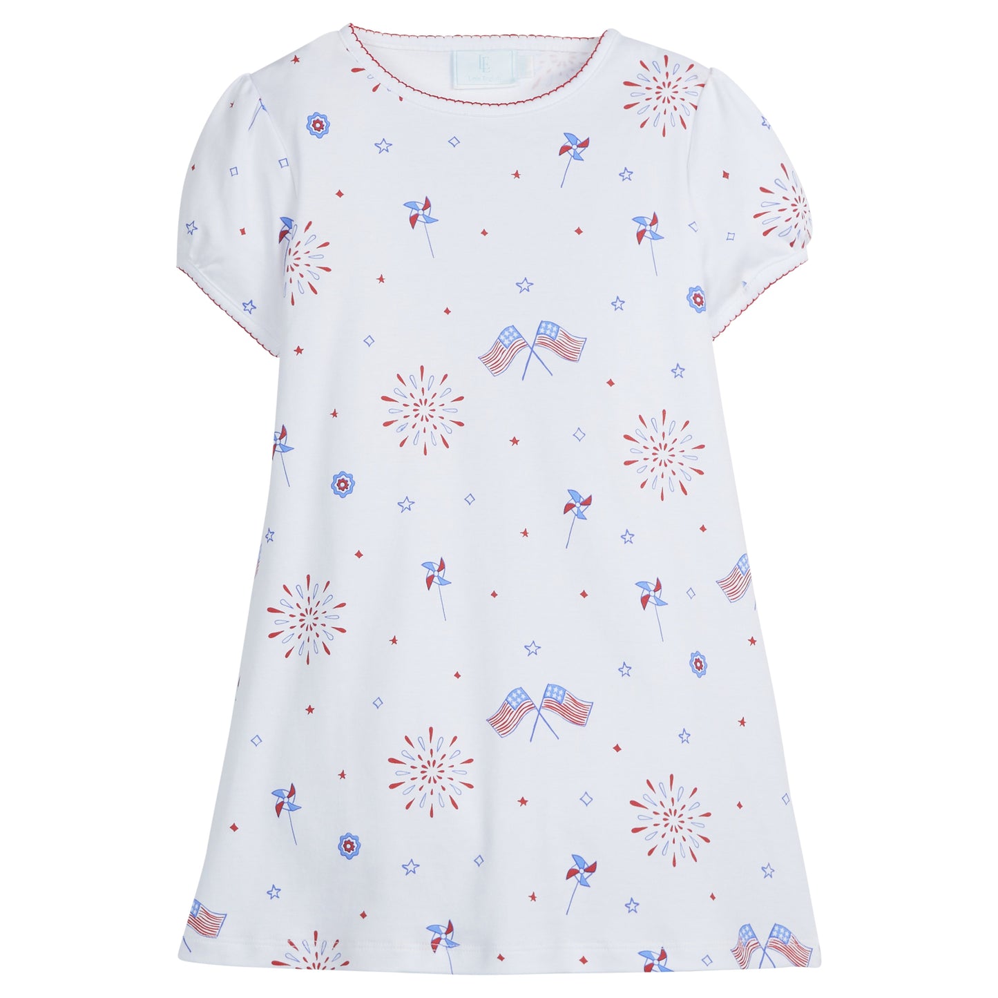 Printed Tee Shirt Dress -Flags by Little English