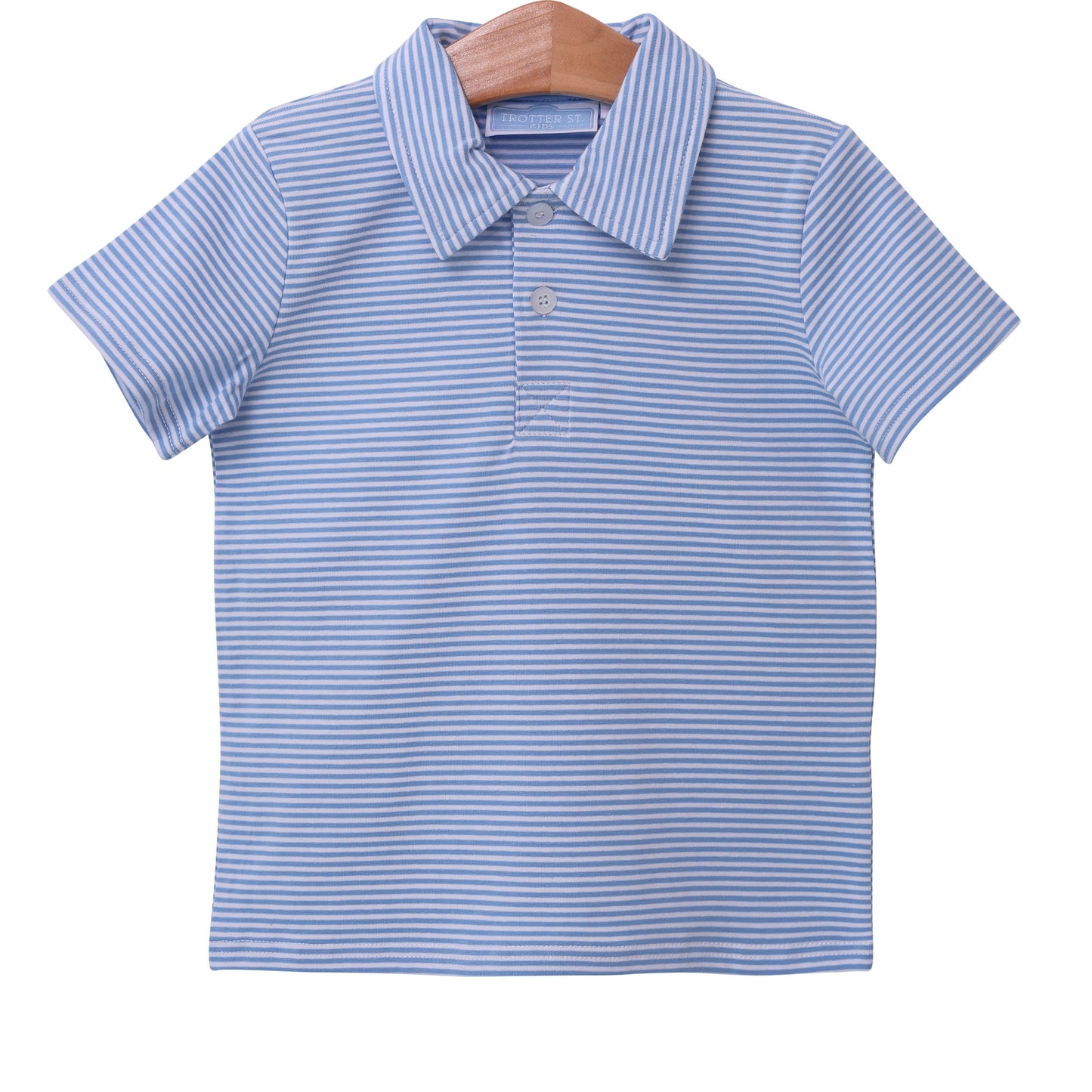Henry Polo-Cornflower Stripe by Trotter Street Kids