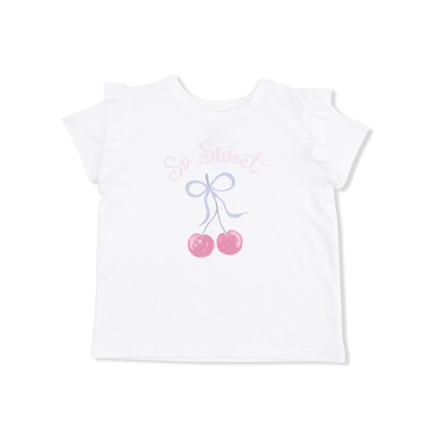 Angel Dear So Sweet Cherries Ruffle Top -Toddler Girls Tee