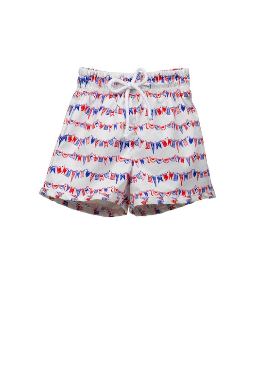 Boys Swim Trunks-Old Glory by the Proper Peony