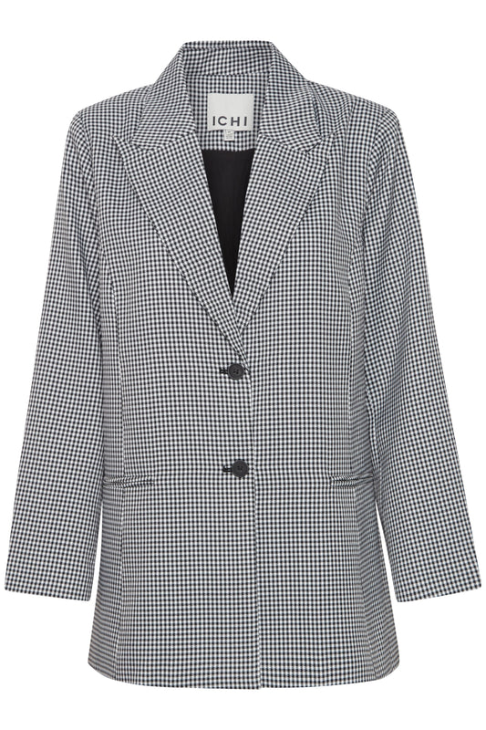 IxFrala Black and White Checked Blazer