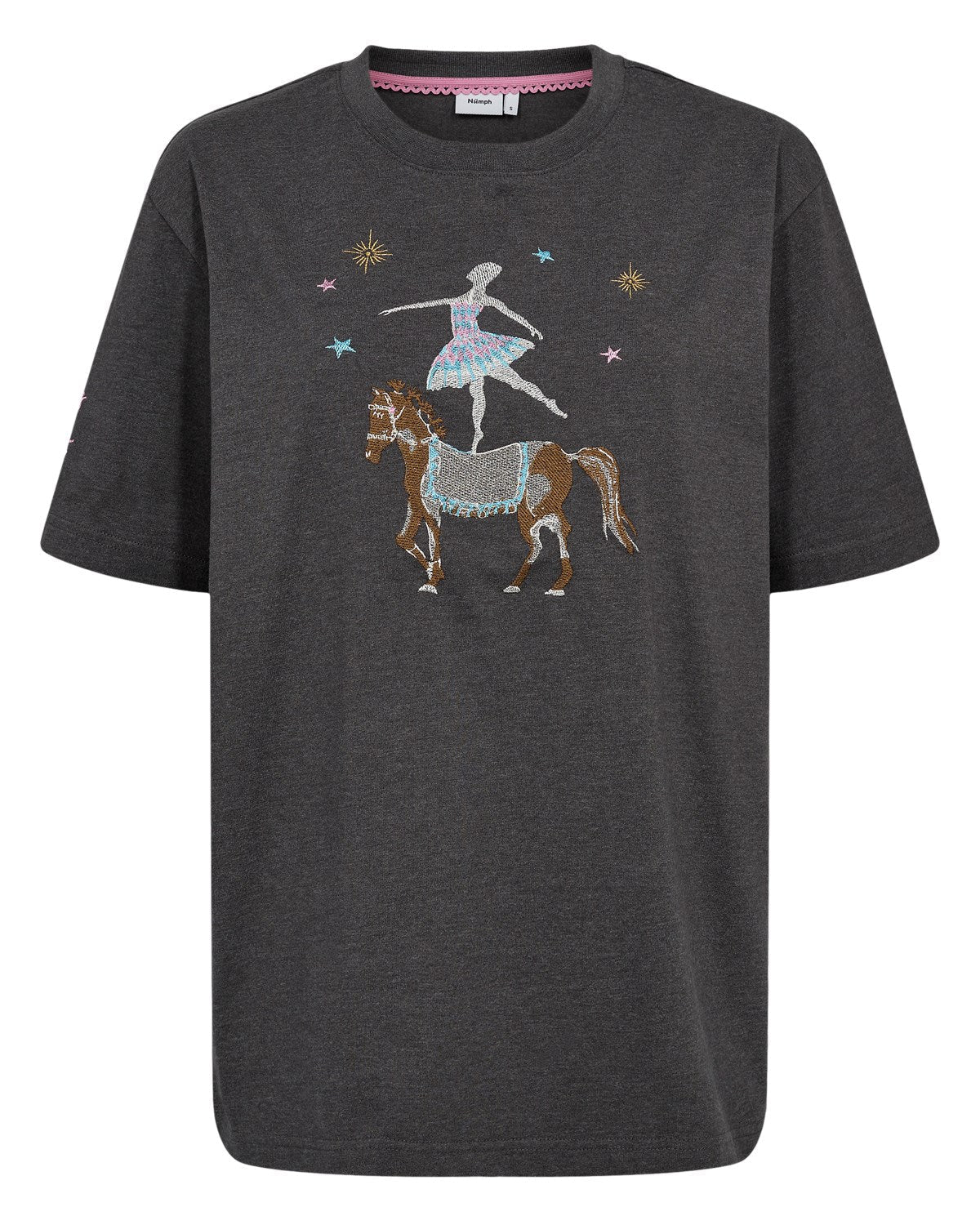NUPRIMA OVERSIZE TEE - Medium Grey Circus