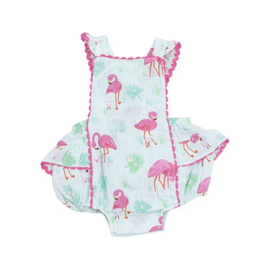 Flamingos Ric Rac Sunsuit by Angel Dear