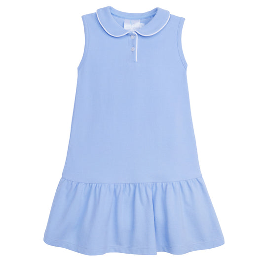 Sleeveless Polo Dress -Light Blue by Little English